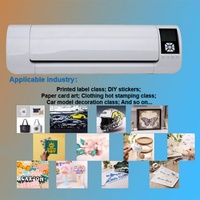 Machine de découpe de vinyle autocollant Disen A3 avec moteur pas à pas et alimentation automatique DSA-Q3, mini traceur de découpe de contour automatique de bureau 0,05 mm