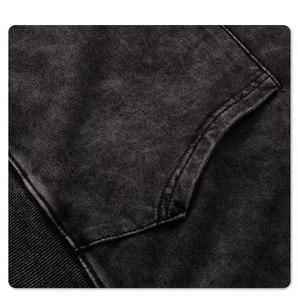 Custom Graphic logo Design High Quality Mens Hoodies Oversized Vintage Acid Washed Hoodies 400gsm Cotton <strong>Jumpers</strong> No Drawstring - Product Image 5