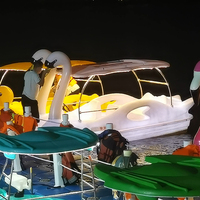 Bateau électrique personnalisé avec logo pour parc aquatique, bateau de divertissement aquatique à double tête de cygne pour enfants et adultes