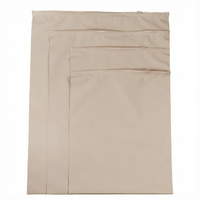Ecologisch afbreekbare PE stand-up pouch beige frosted met ritssluiting, kledingzak roze of zwart voor het verpakken van shirts en zwemkleding
