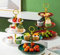 Buffet d'hôtel dessus de table Dessert support rond plateau de service Dessert support à Cupcake en plastique