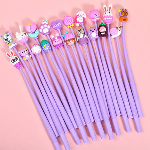 प्राथमिक विद्यालय के छात्रों के लिए रचनात्मक प्यारा नीला 0.5 मिमी जेल पेन तनाव राहत छात्र प्लास्टिक के लिए उच्च मूल्य कार्टून रॉकिंग डिजाइन - Product Image 6