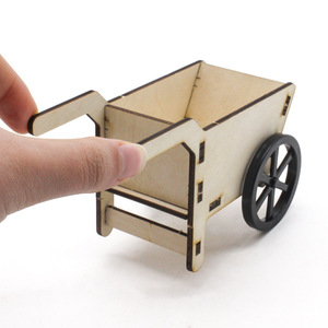 Modèle de brouette en bois, kit scientifique à monter soi-même, jouet éducatif pour enfants de 4 à 6 ans - Product Image 2