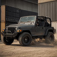 ANRUN True Beadlock, jantes en alliage d'aluminium forgé à cinq branches, 16 17 pouces, noir brillant, tout-terrain, Jeep Wrangler CJ, DOT/JWL/VIA