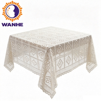 Ferme à la main Crochet Vintage dentelle Design nappe géométrique coton maison hôtel nappe fête nappe