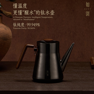 Ruky Pure Titanium Electric <b>Kettle</b> 99.949% Purity <b>Temperature</b> <b>Control</b> Hand Brew Tea <b>Kettle</b> - Product Image 1