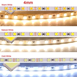 Tira de luces LED PCB 2835 de 4mm, 12V, superbrillante, 3528, 120LED/<span class=keywords><strong>m</strong></span>, 5m, Flexible, blanco cálido, frío, Natural, para decoración del hogar - Product Image 3