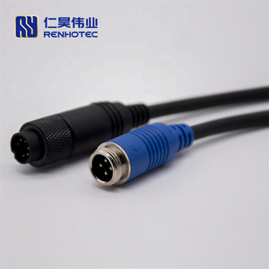 GX12 4-Pin Stecker auf Mini-DIN 4-Pin Buchse Doppelendiges Luftfahrt-Verlängerungsvideokabel 1M - Product Image 4