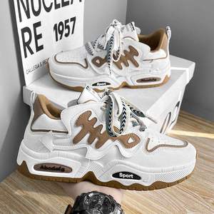 Zapatos deportivos casuales de verano para hombre, con cordones, a la moda, antideslizantes, transpirables, que no dejan olor a pies, estilo walking, que aumentan la altura. - Product Image 3