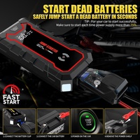 Démarreur professionnel 3500A, booster de batterie 12V, batterie externe 14800mAh avec affichage de la détection du courant en temps réel pour SUV et camion
