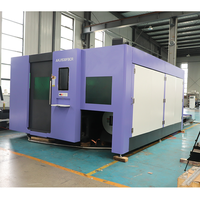 Machine de découpe laser à fibre CNC à table d'échange automatique et couvercle intégral 3015 4020 6020 3kw 6kw 12kw 20kw pour la découpe de métaux