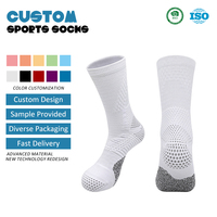 Chaussettes de basket-ball pour hommes Elite, logo personnalisé, classiques, professionnelles, respirantes, séchage rapide, coton peigné, polyester, antidérapantes, pour la salle de sport et le fitness