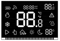 Affichage LCD à segment négatif personnalisé pour thermostat de climatisation HVAC, rétroéclairage blanc 3,3 V, SML12113D