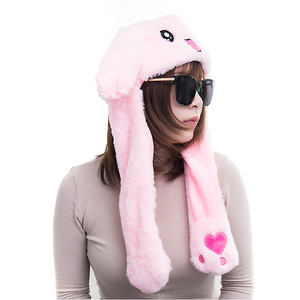 Gorro de Conejo YD46 con Orejas Móviles Inflables LED, Gorro de Peluche Brillante, Suave y Adorable, Gorro Divertido con Luz para Fiestas - Product Image 1