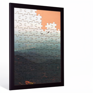 Bildershop-24 London Cornice Fotografica Rettangolare Elegante per <span class=keywords><strong>Puzzle</strong></span> da 500-1000 Pezzi 48x68cm/68x48cm in Acrilico Nero - Product Image 1