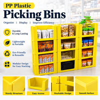 Bacs de tri en plastique ondulé à ouverture frontale faciles à choisir, personnalisables en couleur et taille, avec impression, en PP, pour le stockage de produits