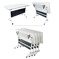 Bureau à domicile, école de réunion, table pliante moderne, table de formation pliante en métal, bureau exécutif, table de conférence pliable