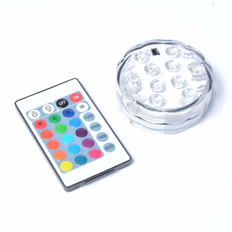 RGB Color Changing Submersible Led Light Remote Control Waterproof Decoration LED Light