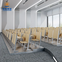 Chaises d'école pliables modernes en contreplaqué et acier du groupe JS, chaise de bureau polyvalente pour étudiants, pour les conférences, les auditoriums, les universités, les salles de classe