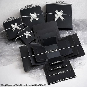 กล่องของขวัญแบบ 4 ชั้น สีดำ ดีไซน์สร้างสรรค์ ใช้สำหรับเตรียมของขวัญและสร้างความประหลาดใจ สามารถปรับแต่งได้ตามความต้องการ - Product Image 2