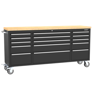 Kinbox Carretilla Giratoria para Herramientas de 72 Pulgadas con 15 Cajones y Ruedas Grandes/Cajas de Almacenamiento para Garaje de Herramientas/Gabinete de Acero - Product Image 1