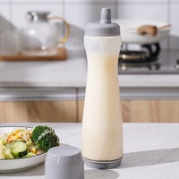 Bouteille de sauce BBQ Easy Squeeze Buse en silicone Distributeur de pâte à crêpes et de marinade anti-goutte avec marqueur de mesure