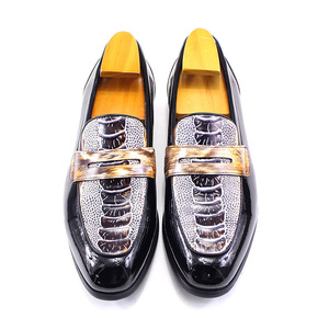 Mocasines para hombre - zapatos clásicos estilo Penny de cuero, con cuero pintado para hombre y diseño transpirable. - Product Image 6