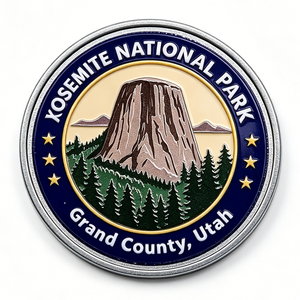 Moneda Conmemorativa Personalizada de Aleación de Zinc Fundida a Presión, Diseño de Paisaje Estatal de Yosemite de Doble Cara, Recuerdo de Viaje y Coleccionable - Product Image 4