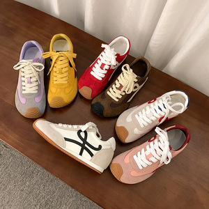 5cm Inner Height German <b>Trainers</b> 2026 Spring Autumn Breathable Casual Slim Retro Almond Sneakers - Product Image 1