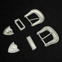 Ensemble de 3 ceintures ethniques en alliage d'argent pour boucles de 38mm (1.5 pouces), boucles à ardillon gravées florales pour hommes et femmes, vente en gros