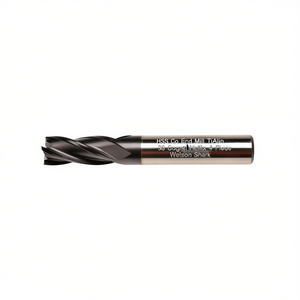 Fresa de extremo HSS-Co con recubrimiento de TiAlN, helicoidal de 30 grados, 4 filos, vástago Weldon para acabado - Product Image 2