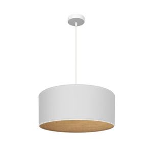 Lámpara colgante 1xe27 blanca y madera clara, reg. 50x50 cm - ilumina y decora espacios con estilo moderno. - Product Image 1