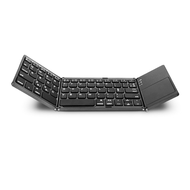 Ultra Thin Wireless Three Fold Keyboard, Mobile Tablet, Office with Touchpad, Bluetooth Keyboard, Convenient for Business Trips