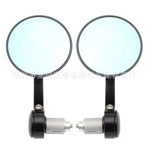 Miroir de guidon de moto Moshark, miroir de recul de 25mm pour modification Harley, style rond noir - Product Image 4