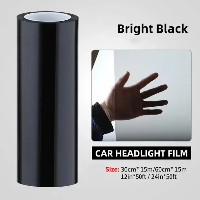 Automotive headlight color changing protective film TPh tpu material film automotive ppf headlight light black film