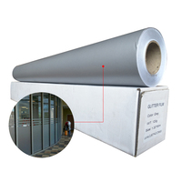 Film pour fenêtre rouleau imprimable feuille givré imperméable pvc auto-adhésif vinyle verre film pour fenêtre gris paillettes blanc paillettes