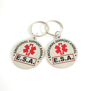 Prezzo di fabbrica circolare <span class=keywords><strong>in</strong></span> metallo smaltato supporto emotivo animale E.S.A. Targhetta identificativa del nome del cane da compagnia <span class=keywords><strong>ESA</strong></span> per collari per animali domestici di forma rotonda - Product Image 6