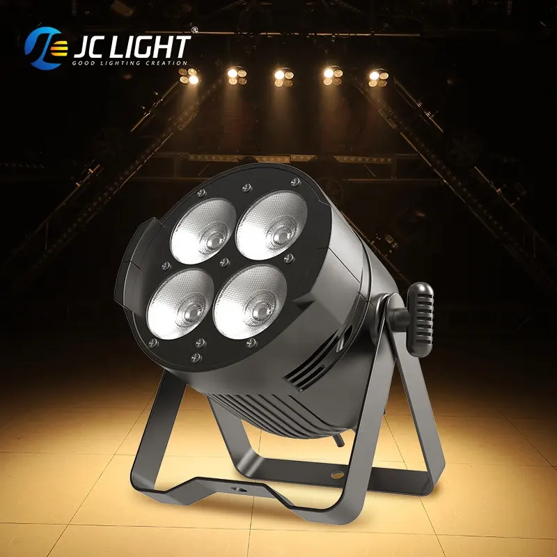 Prix de gros 4 yeux 4x50w Cob 200w Cob Par Blanc chaud/froid/2in1 Spot Dmx Led Studio Cob Stage Led Par Light