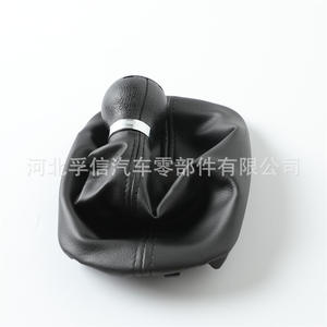 Pomo de palanca de cambios de cuero, 5 o 6 velocidades, estilo clásico, para Passat, cubierta de palanca de cambios - Product Image 3