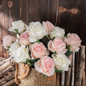 ช่อดอกกุหลาบประดิษฐ์ CallaFloral ก้านเดี่ยว สำหรับตกแต่งงานแต่งงาน ตกแต่งผนังดอกไม้ในร่ม ฉากหลังถ่ายภาพ - Product Image 1