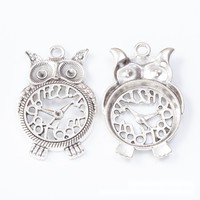 Pendentif hibou filigrane style steampunk en alliage bronze antique pour design de broche vintage