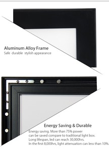 Marco Magnético Personalizado, Caja <span class=keywords><strong>de</strong></span> <span class=keywords><strong>Luz</strong></span> LED Ultrafina, Exhibición <span class=keywords><strong>de</strong></span> Póster Iluminado Montado en la Pared, Tablero <span class=keywords><strong>de</strong></span> Menú LED para Restaurante y Comercio Minorista - Product Image 6