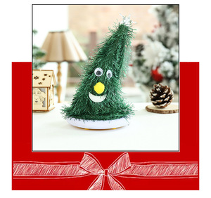 بيع بالجملة ألعاب عيد الميلاد القطيفة الكهربائية الرقص سانتا كلوز ثلج وشجرة دمى الغناء مع القطن PP ملء هدايا العيد - Product Image 3