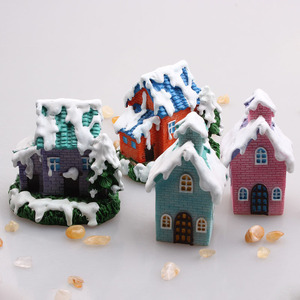 Zakka CASA DE Navidad Micro paisaje adornos de resina casa pequeña maceta de flores suculentas accesorios modelo para amor inspirado en el <span class=keywords><strong>mar</strong></span> - Product Image 5