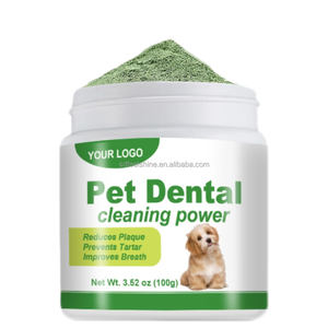 Polvo Dental para Perros y Gatos, Cuidado Bucal, Mejora la Salud de los Dientes y las Encías, Refresca el <span class=keywords><strong>Aliento</strong></span> con Probióticos y Té Verde, Seguro - Product Image 1