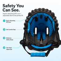 Casque de vélo pour enfants 3D T-Rex Dinosaure, design cool de dessin animé, réglable, pour scooter, skateboard, équipement de protection pour tout-petits