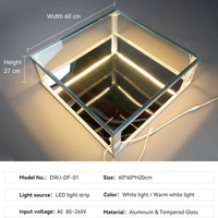Nouvelle Arrivée Piste de Danse LED en Verre Trempé Lumineuse Effet Miroir 3D, pour Affichage de Fleurs, Mariages, Fêtes et Scènes