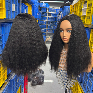 Perruque <span class=keywords><strong>mi</strong></span>-tête souple et bouclée en <span class=keywords><strong>cheveux</strong></span> humains, sans colle, motif bouclé naturel, installation rapide pour femmes, <span class=keywords><strong>cheveux</strong></span> bruts - Product Image 4