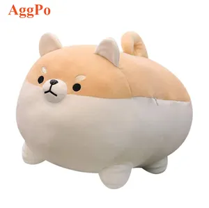 Travesseiro de pelúcia shiba inu, brinquedo de pelúcia macio de desenho animado para cachorro