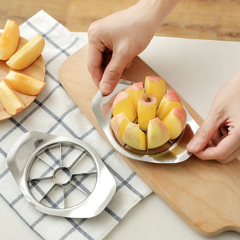 Cortador de apple de aço inoxidável, ferramenta divisor de frutas